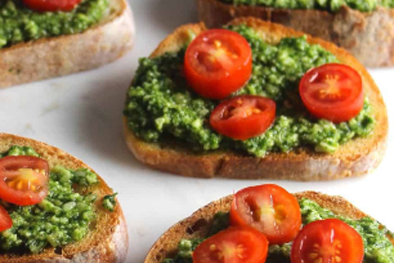 Glory Greens And Slap Ya Mama Pesto Crostini