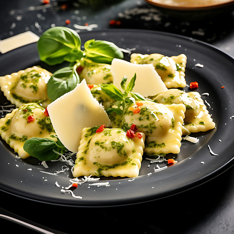 Cheese Ravioli with Pomì Tomato Basil Sauce