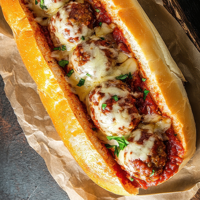 Italian Meatball on Fresh Bread